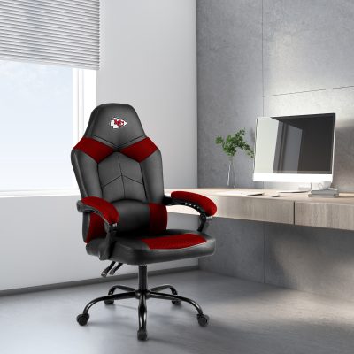 Kansas City Chiefs Oversized Gaming Office Chair with Storage Pouch