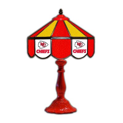 Kansas City Chiefs Tiffany Style 21 inch Glass Table Lamp