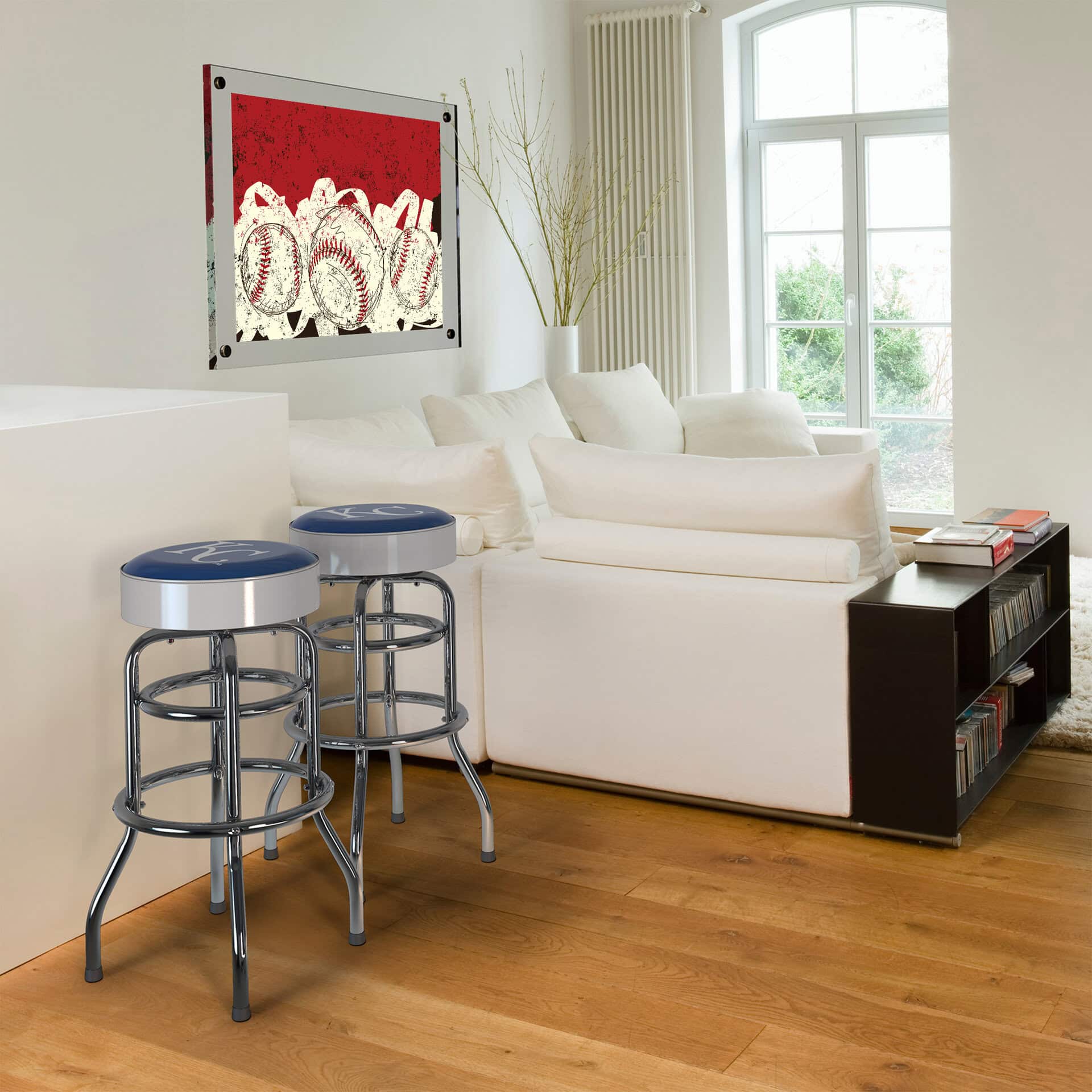 Kansas City Royals Chrome Bar Stool American Made Team Logo 2 Kansas City Royals Chrome Bar Stool American Made Team Logo - Image 2