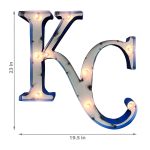 Kansas City Royals Lighted Recycled Metal Sign MLB