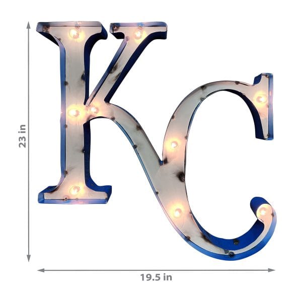 Kansas City Royals Lighted Recycled Metal Sign MLB 1