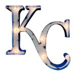 Kansas City Royals Lighted Recycled Metal Sign MLB