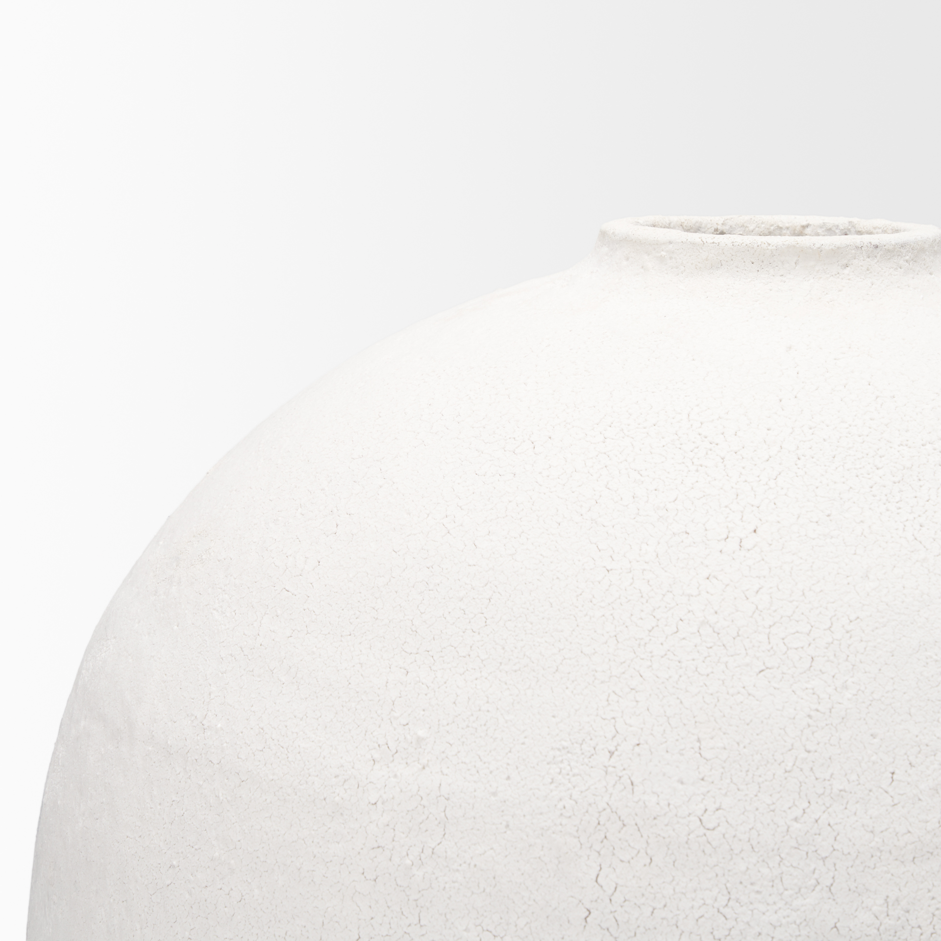 Karakum I Short White Textured Ceramic Vase 6 Karakum I Short White Textured Ceramic Vase - Image 6