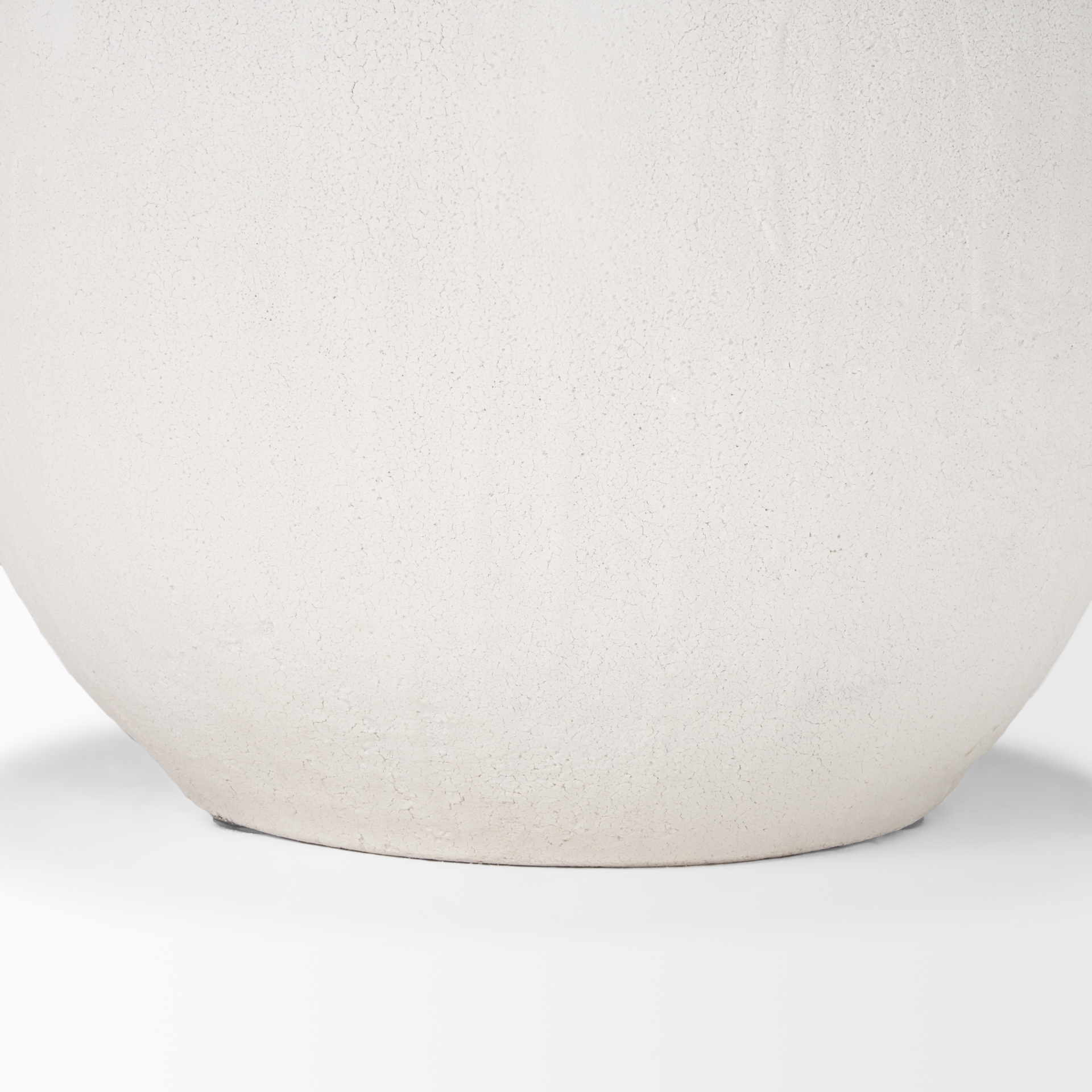 Karakum I Short White Textured Ceramic Vase 7 Karakum I Short White Textured Ceramic Vase - Image 7