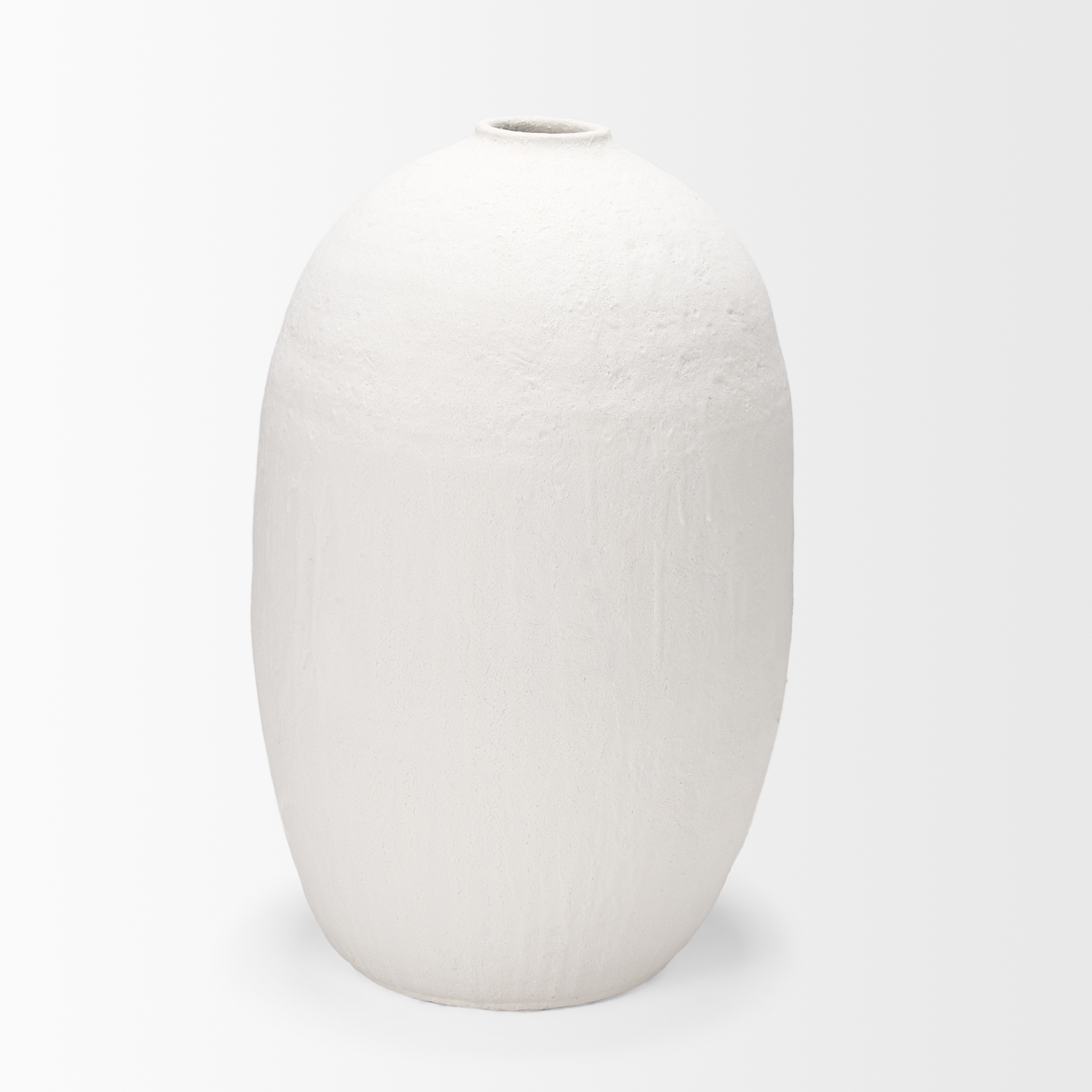 Karakum II Large White Textured Ceramic Vase 4 Karakum II Large White Textured Ceramic Vase - Image 4