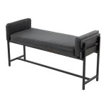 Kari 18 Farmhouse Black Faux Leather Bench LumiSource 10 Kari 18 Farmhouse Black Faux Leather Bench LumiSource