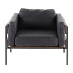 Kari Black Faux Leather Farmhouse Accent Chair LumiSource