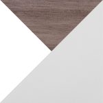 Kari Farmhouse Accent Chair White Metal Grey Wood Faux Leather