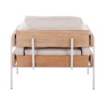 Kari Farmhouse Accent Chair in White Metal and Cream Upholstery 14 Kari Farmhouse Accent Chair in White Metal and Cream Upholstery