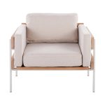 Kari Farmhouse Accent Chair in White Metal and Cream Upholstery 15 Kari Farmhouse Accent Chair in White Metal and Cream Upholstery