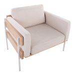 Kari Farmhouse Accent Chair in White Metal and Cream Upholstery 16 Kari Farmhouse Accent Chair in White Metal and Cream Upholstery