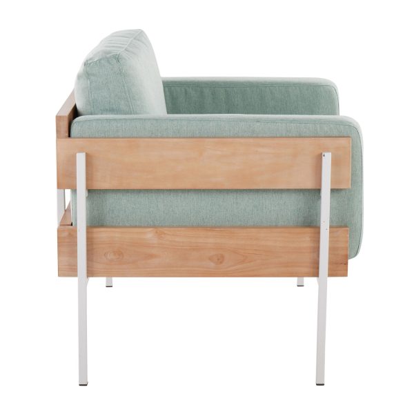 Kari Luxe Farmhouse Light Green Accent Chair 1