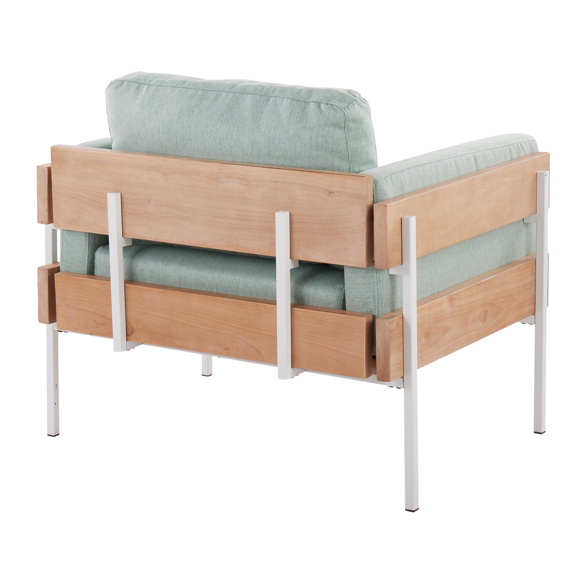 Kari Luxe Farmhouse Light Green Accent Chair 3 Kari Luxe Farmhouse Light Green Accent Chair - Image 3