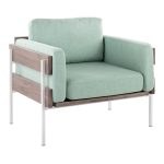 Kari Luxe Light Green Farmhouse Accent Chair by LumiSource