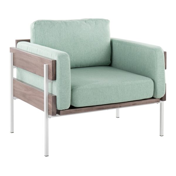 Kari Luxe Light Green Farmhouse Accent Chair by LumiSource 1