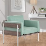 Kari Luxe Light Green Farmhouse Accent Chair by LumiSource