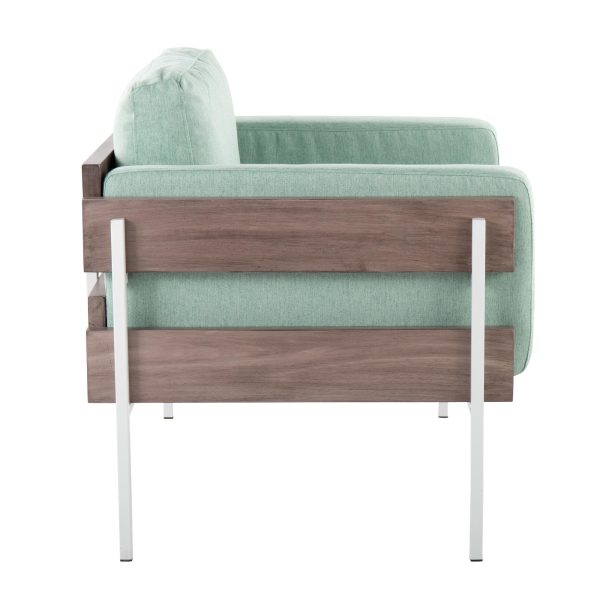 Kari Luxe Light Green Farmhouse Accent Chair by LumiSource 2