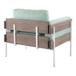 Kari Luxe Light Green Farmhouse Accent Chair by LumiSource