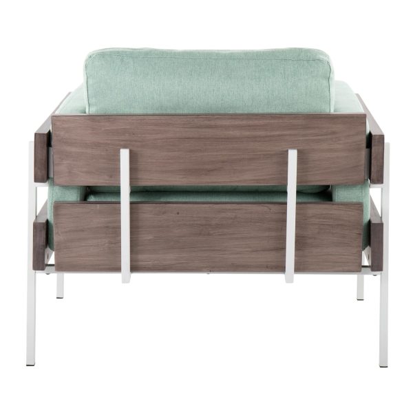 Kari Luxe Light Green Farmhouse Accent Chair by LumiSource 4