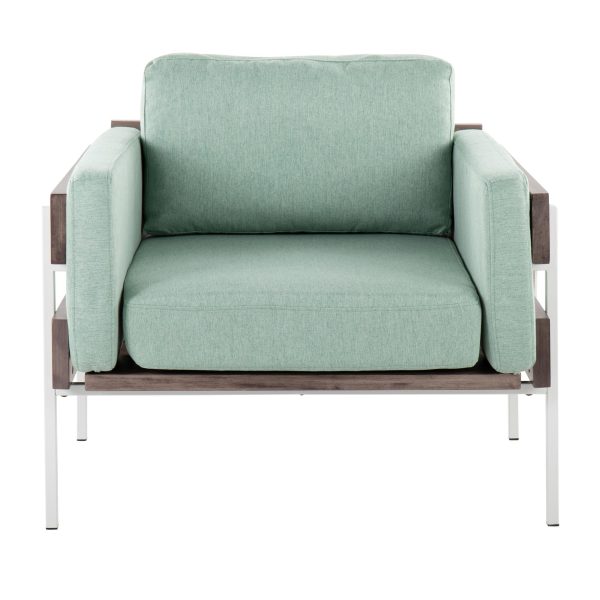 Kari Luxe Light Green Farmhouse Accent Chair by LumiSource 5