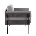 Kari Luxe Light Grey Fabric Farmhouse Accent Chair 11 Kari Luxe Light Grey Fabric Farmhouse Accent Chair