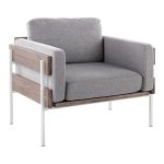 Kari Luxe Light Grey Fabric Farmhouse Accent Chair LumiSource 10 Kari Luxe Light Grey Fabric Farmhouse Accent Chair LumiSource