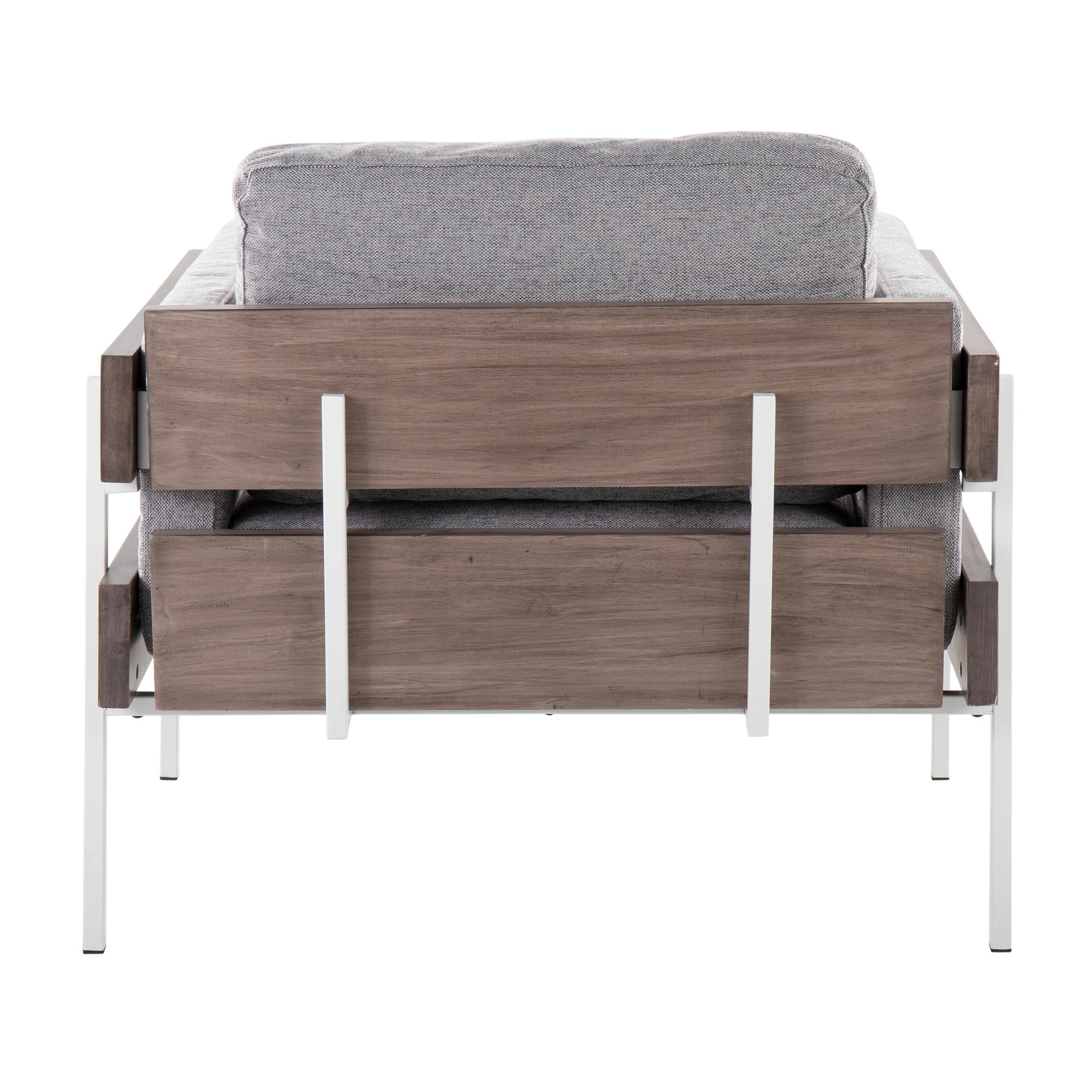 Kari Luxe Light Grey Fabric Farmhouse Accent Chair LumiSource 5 Kari Luxe Light Grey Fabric Farmhouse Accent Chair LumiSource - Image 5