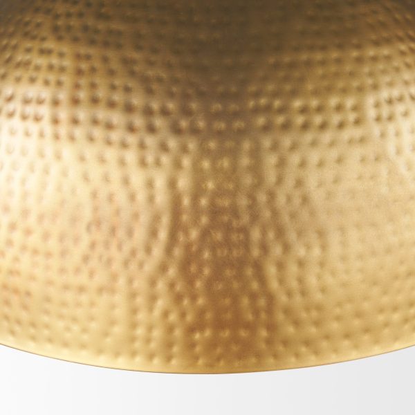 Karina 24 Round Brass tone Hammered Metal Dome Pendant Light 6