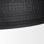 Karina 36" Round Matte Black Hammered Metal Dome Pendant Light