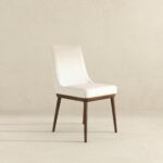 Beige Fabric Mid-Century Modern Dining Chairs Solid Wood (Set of 2) 13 Beige Fabric Mid-Century Modern Dining Chairs Solid Wood (Set of 2)