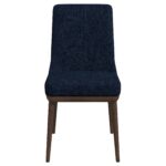 Blue Fabric Dining Chairs with Wood Legs (Set of 2) 8 Blue Fabric Dining Chairs with Wood Legs (Set of 2)