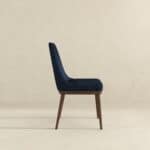 Blue Fabric Dining Chairs with Wood Legs (Set of 2) 13 Blue Fabric Dining Chairs with Wood Legs (Set of 2)
