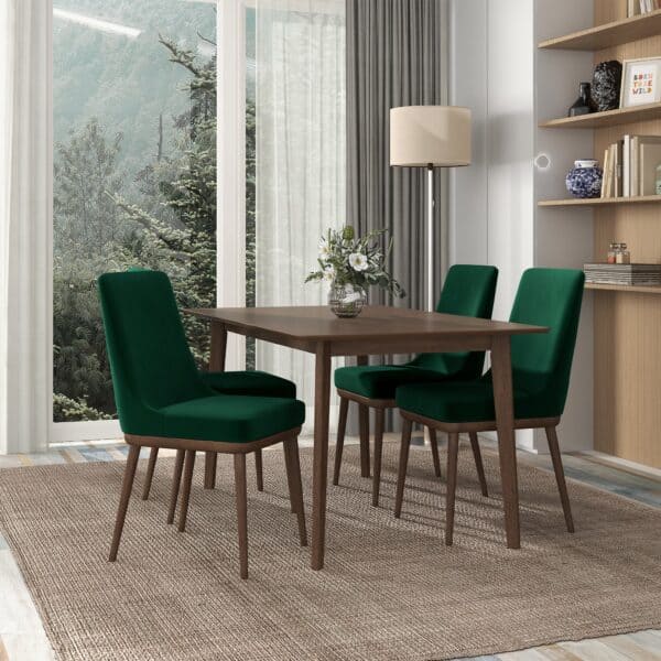 KateGreenVelvetDiningChair 3