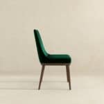 Green Velvet Solid Wood Mid-Century Modern Classic Back Dining Chair (Set of 2) 11 Green Velvet Solid Wood Mid-Century Modern Classic Back Dining Chair (Set of 2)