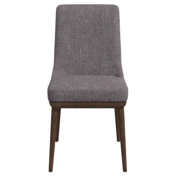 Grey Solid Wood Mid-Century Modern Dining Chairs (Set of 2)