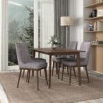 Grey Solid Wood Mid-Century Modern Dining Chairs (Set of 2) 12 Grey Solid Wood Mid-Century Modern Dining Chairs (Set of 2)