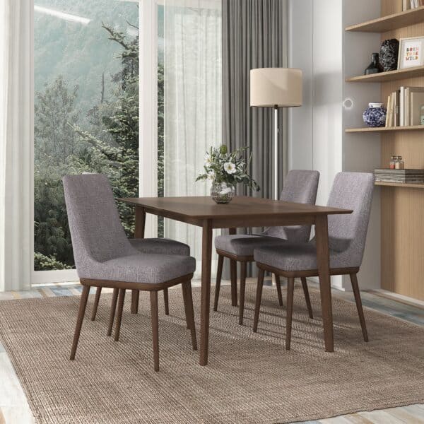 KateGreyFabricDiningChair SetOf2 2