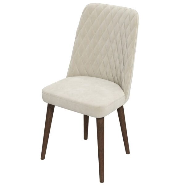 KatieBeigeVelvetDiningChair 1
