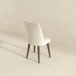 Beige Velvet Mid-Century Dining Chair with Wood Legs (Set of 2) 13 Beige Velvet Mid-Century Dining Chair with Wood Legs (Set of 2)