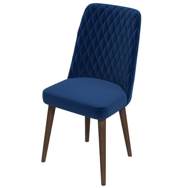 KatieBlueVelvetDiningChair 1