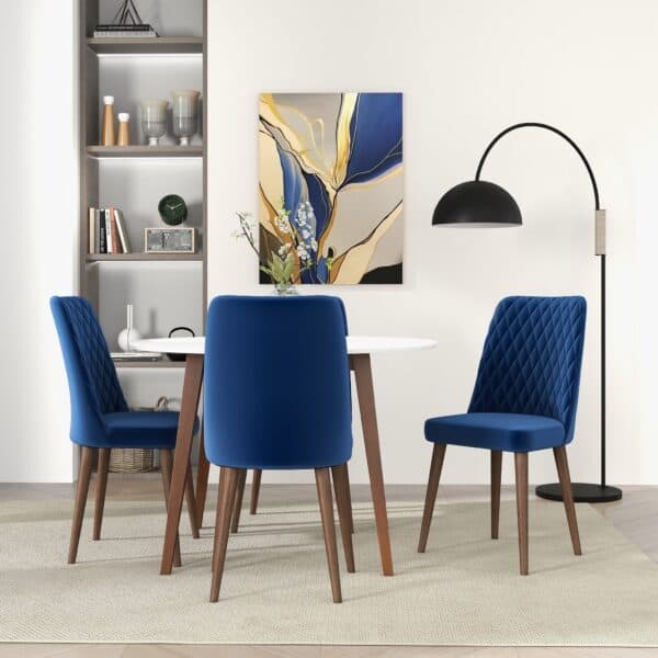 KatieBlueVelvetDiningChair 3