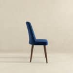 Blue Velvet Mid-Century Modern Dining Chairs Solid Wood Legs (Set of 2) 12 Blue Velvet Mid-Century Modern Dining Chairs Solid Wood Legs (Set of 2)