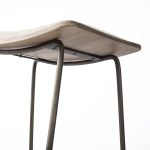 Katniss 26" Total Height Cream Fabric Seat Gold Metal Frame Counter Stool