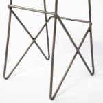 Katniss 30" Total Height Cream Fabric Seat Gold Metal Frame Bar Stool