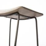 Katniss 30" Total Height Cream Fabric Seat Gold Metal Frame Bar Stool
