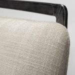 Kavalan 37.5" Total Height Beige Upholstered Seat Gray Metal Frame Bar Stool