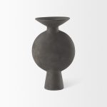 Kaz 6.7L x 5.5W x 11.2H Earthy Brown Ceramic Vase