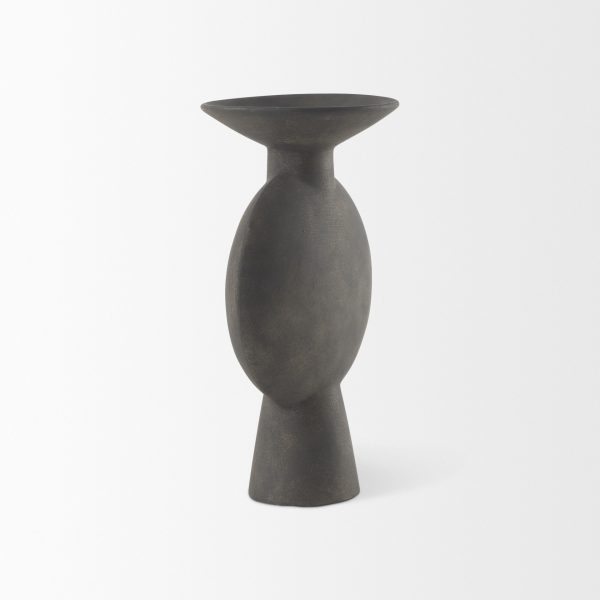Kaz 6.7L x 5.5W x 11.2H Earthy Brown Ceramic Vase 5
