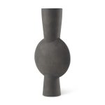 Kaz 8.3L x 3.9W x 16.7H Earthy Brown Ceramic Vase