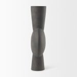 Kaz 8.3L x 3.9W x 16.7H Earthy Brown Ceramic Vase